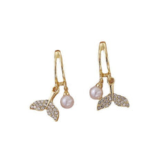 Fishtail Faux Pearl Earrings Women Earrings Holiday Gift