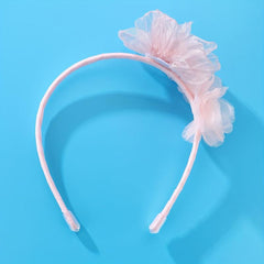 Pink Organza Flower Headband for Girls