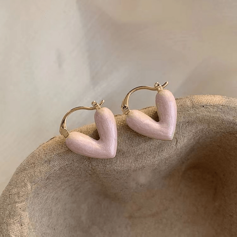 Heart Stud Earrings For Women Dangle Earring Drop Jewelry Girls Gift