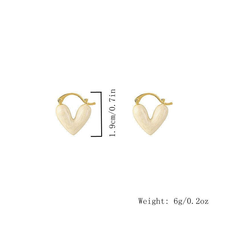 Heart Stud Earrings For Women Dangle Earring Drop Jewelry Girls Gift