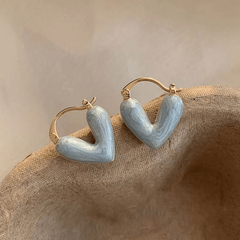 Heart Stud Earrings For Women Dangle Earring Drop Jewelry Girls Gift