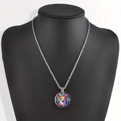 Round Corgi Bead Pendant Necklace Gift for Special Occasions