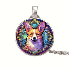 Round Corgi Bead Pendant Necklace Gift for Special Occasions