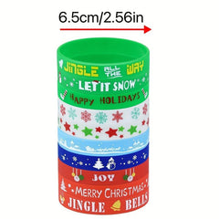 10pcs Christmas Bracelet Set Silicone Holiday Party Decoration Supplies
