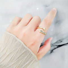 Unisex Cross Adjustable Ring Blessed Peace Hope Love True Love Waits