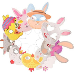 9pcs Animal Paper Mask for Kids Bunny Mask Easter Masks Party Props