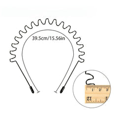 3pcs Unisex Hair Band Metal Hair Hoop Spring Non Slip Men Women Sports Headwear