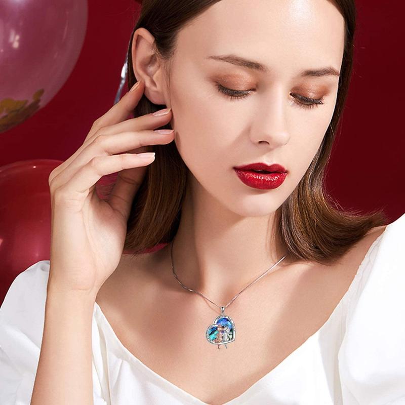 Infinity Love Heart Sisters Pendant Necklace Gift for Sister