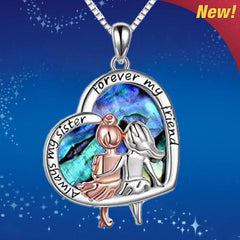 Infinity Love Heart Sisters Pendant Necklace Gift for Sister