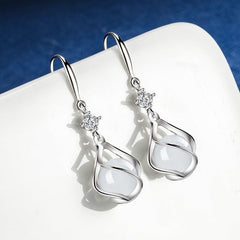 Retro Cat's Eye Stone Earrings Women's Pendant Earrings Party Gift Ear Hooks