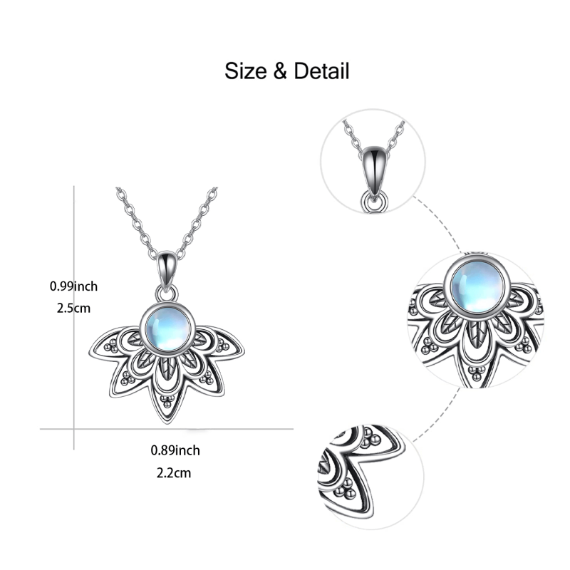 Vintage Lotus Necklace For Women Girls Birthday Christmas Gift