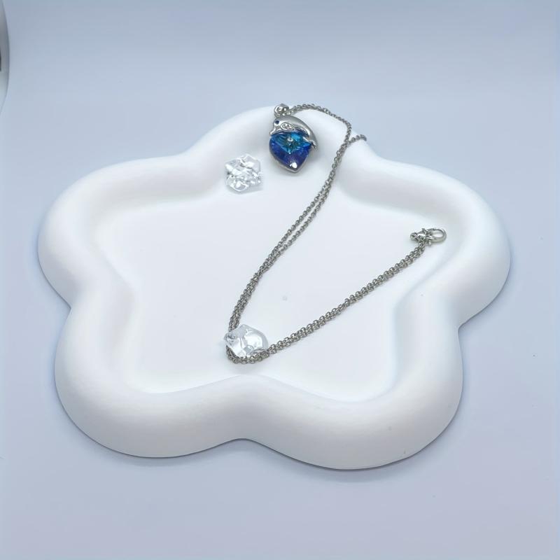 Heart Crystal Dolphin Pendant Necklace Women's Party Accessories Gift