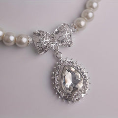 Bridal Rhinestone & Beads Necklace for Weddings