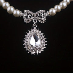 Bridal Rhinestone & Beads Necklace for Weddings
