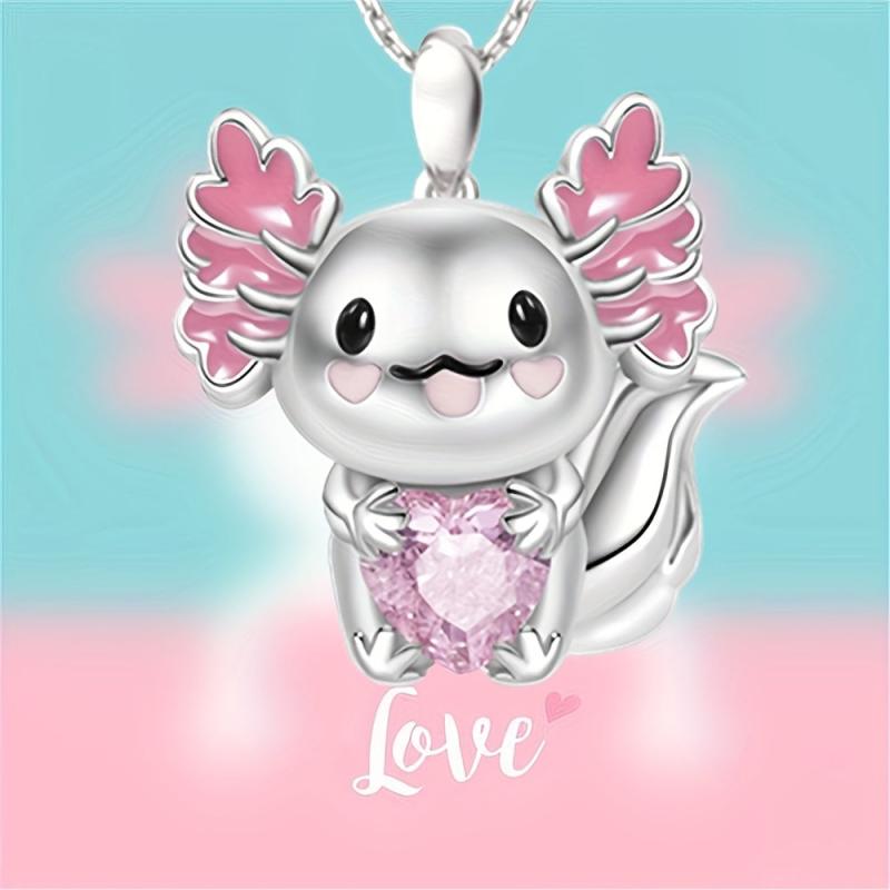 Sparkling Love Heart Pendant Necklace for Girls - Birthday Gift