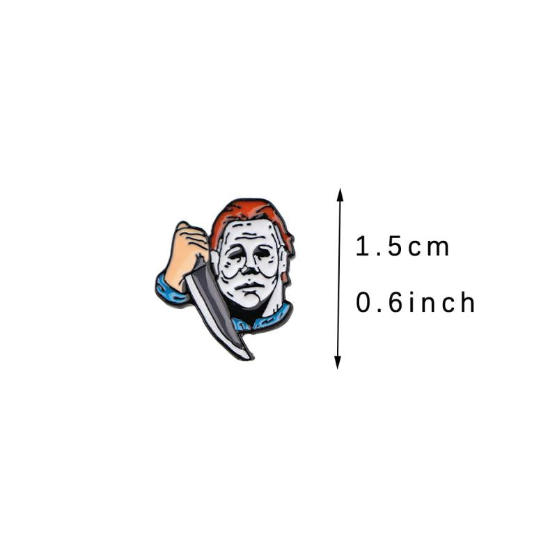 2pcs Halloween Horror Movie Piercing Earrings Stainless Steel Stud Earrings