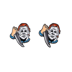 2pcs Halloween Horror Movie Piercing Earrings Stainless Steel Stud Earrings