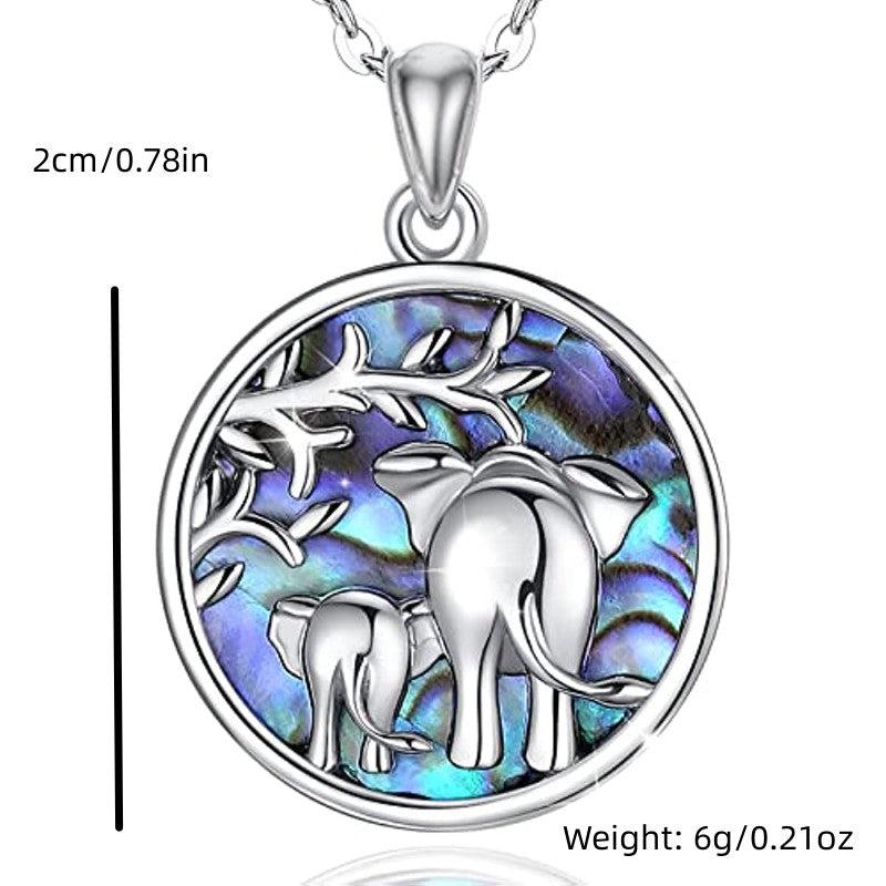 2pcs Elephant Pendant Necklace To My Daughter Granddaughter Good Luck
