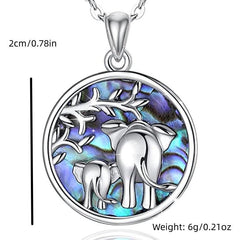 2pcs Elephant Pendant Necklace To My Daughter Granddaughter Good Luck