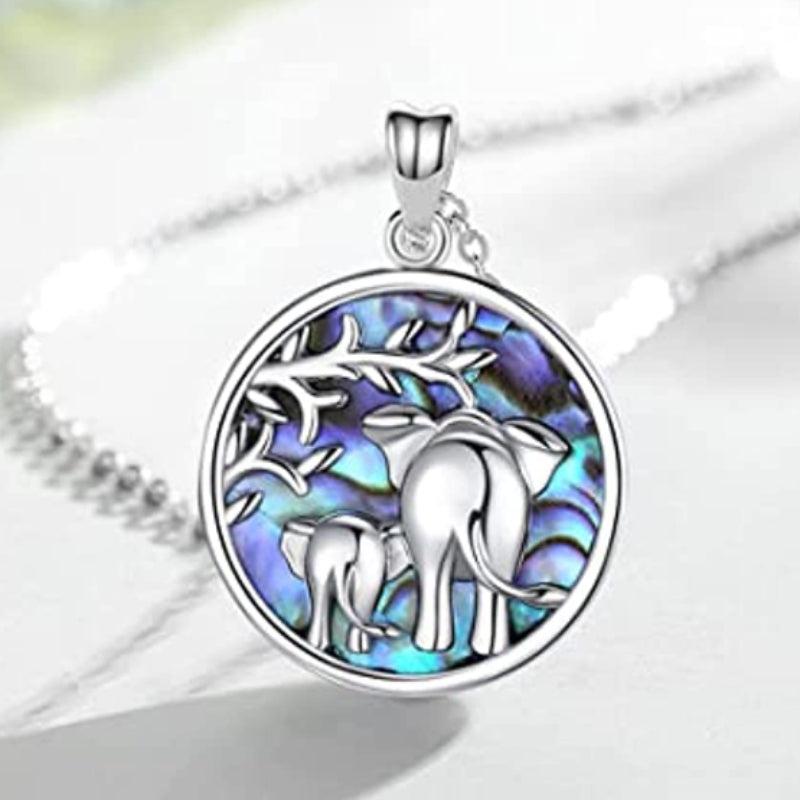 2pcs Elephant Pendant Necklace To My Daughter Granddaughter Good Luck