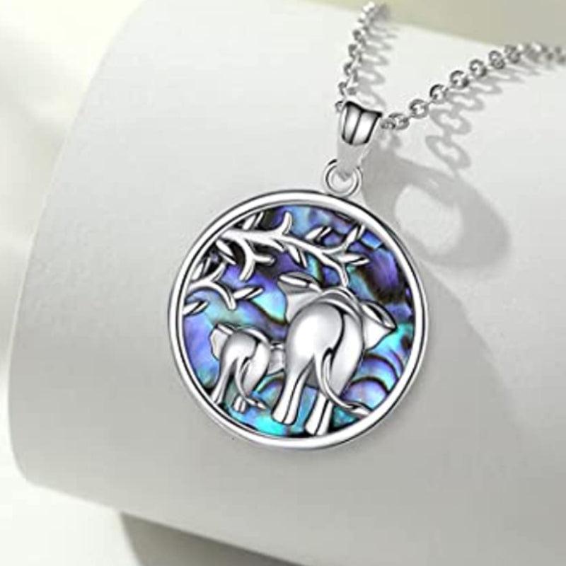 2pcs Elephant Pendant Necklace To My Daughter Granddaughter Good Luck