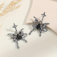Halloween Butterfly Cross Nail Earrings