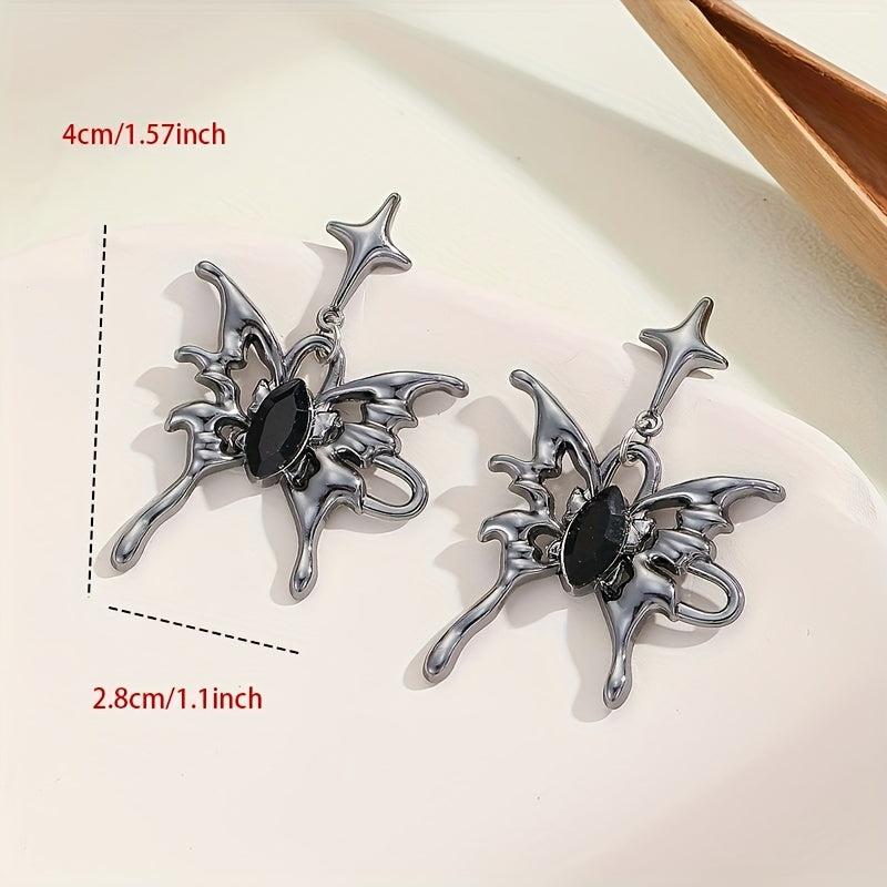 Halloween Butterfly Cross Nail Earrings