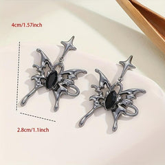 Halloween Butterfly Cross Nail Earrings