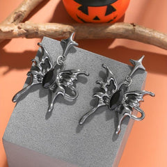 Halloween Butterfly Cross Nail Earrings