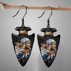 Geometric Triangle Pendant Earrings Halloween Christmas Party Jewelry