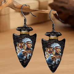 Geometric Triangle Pendant Earrings Halloween Christmas Party Jewelry