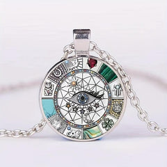 Round Eyes Crystal Bead Pendant Necklace Gift for Wedding Anniversary