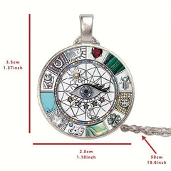 Round Eyes Crystal Bead Pendant Necklace Gift for Wedding Anniversary
