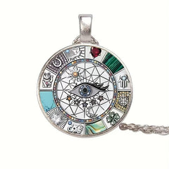 Round Eyes Crystal Bead Pendant Necklace Gift for Wedding Anniversary