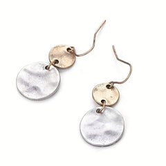Retro Round Drop Earrings Pair Women Pendant Earrings