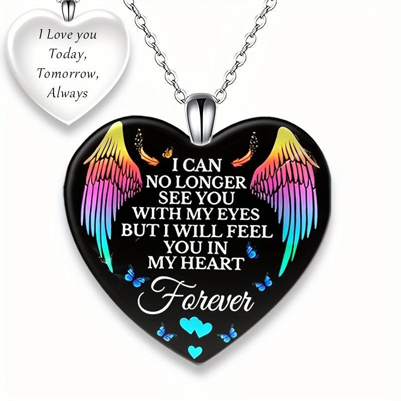 Love Crystal Pendant Necklace Letter Necklace Birthday Gift
