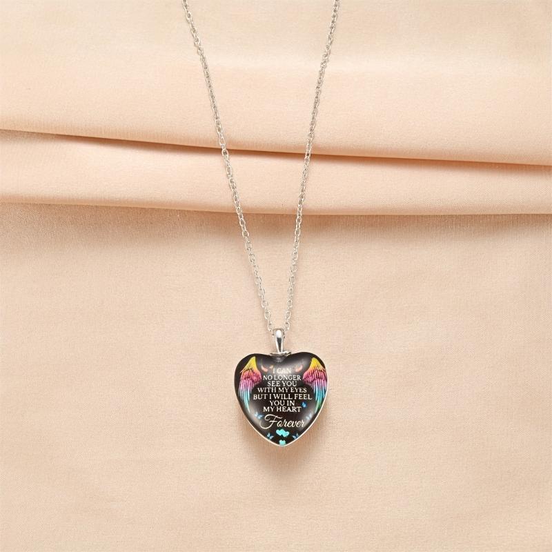 Love Crystal Pendant Necklace Letter Necklace Birthday Gift