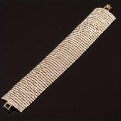 Artificial Diamond Bracelet - Elegant Row of Sparkling Gems