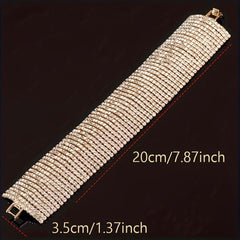 Artificial Diamond Bracelet - Elegant Row of Sparkling Gems
