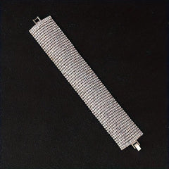 Artificial Diamond Bracelet - Elegant Row of Sparkling Gems