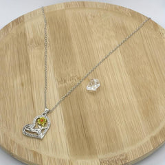 Heart Ladybug Pendant Necklace Animal Jewelry Birthday Gift