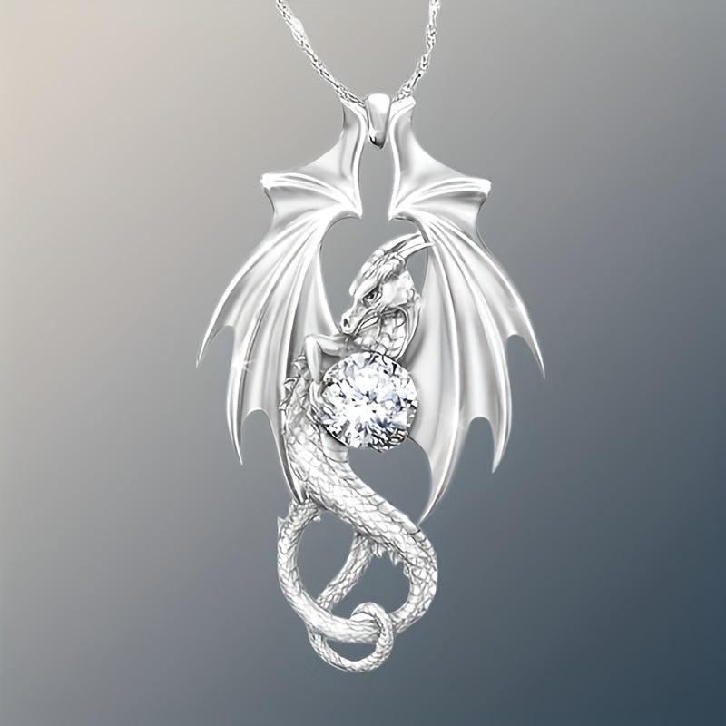Vintage Dragon Pendant Necklace Toy For Kids Daughters Anniversary