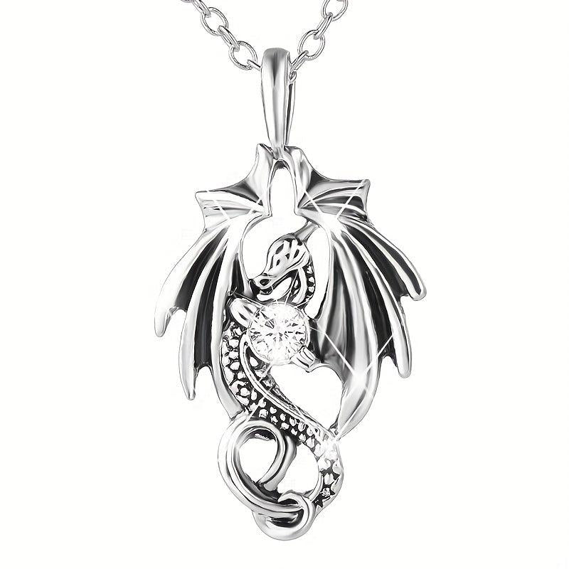 Vintage Dragon Pendant Necklace Toy For Kids Daughters Anniversary