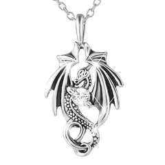 Vintage Dragon Pendant Necklace Toy For Kids Daughters Anniversary