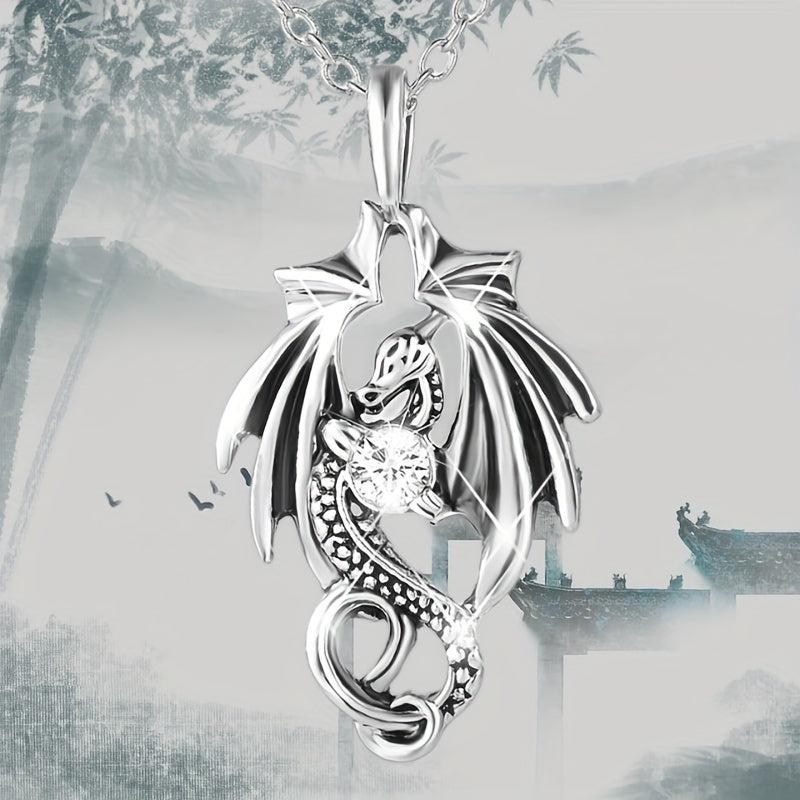 Vintage Dragon Pendant Necklace Toy For Kids Daughters Anniversary