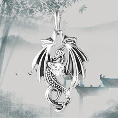 Vintage Dragon Pendant Necklace Toy For Kids Daughters Anniversary