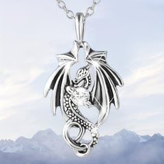 Vintage Dragon Pendant Necklace Toy For Kids Daughters Anniversary