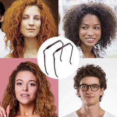Invisible Hair Scrunchies for Thick Hair, Curly Medium Bands