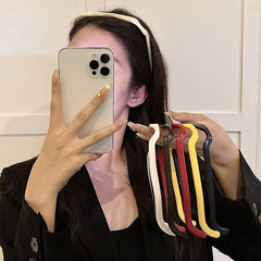 Invisible Hair Scrunchies for Thick Hair, Curly Medium Bands