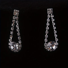 Ladies Inlaid Diamond Necklace and Earrings Set